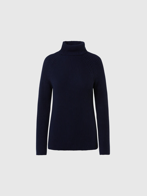 hover | Navy blue | turtle-neck-7gg-knitwear-095462