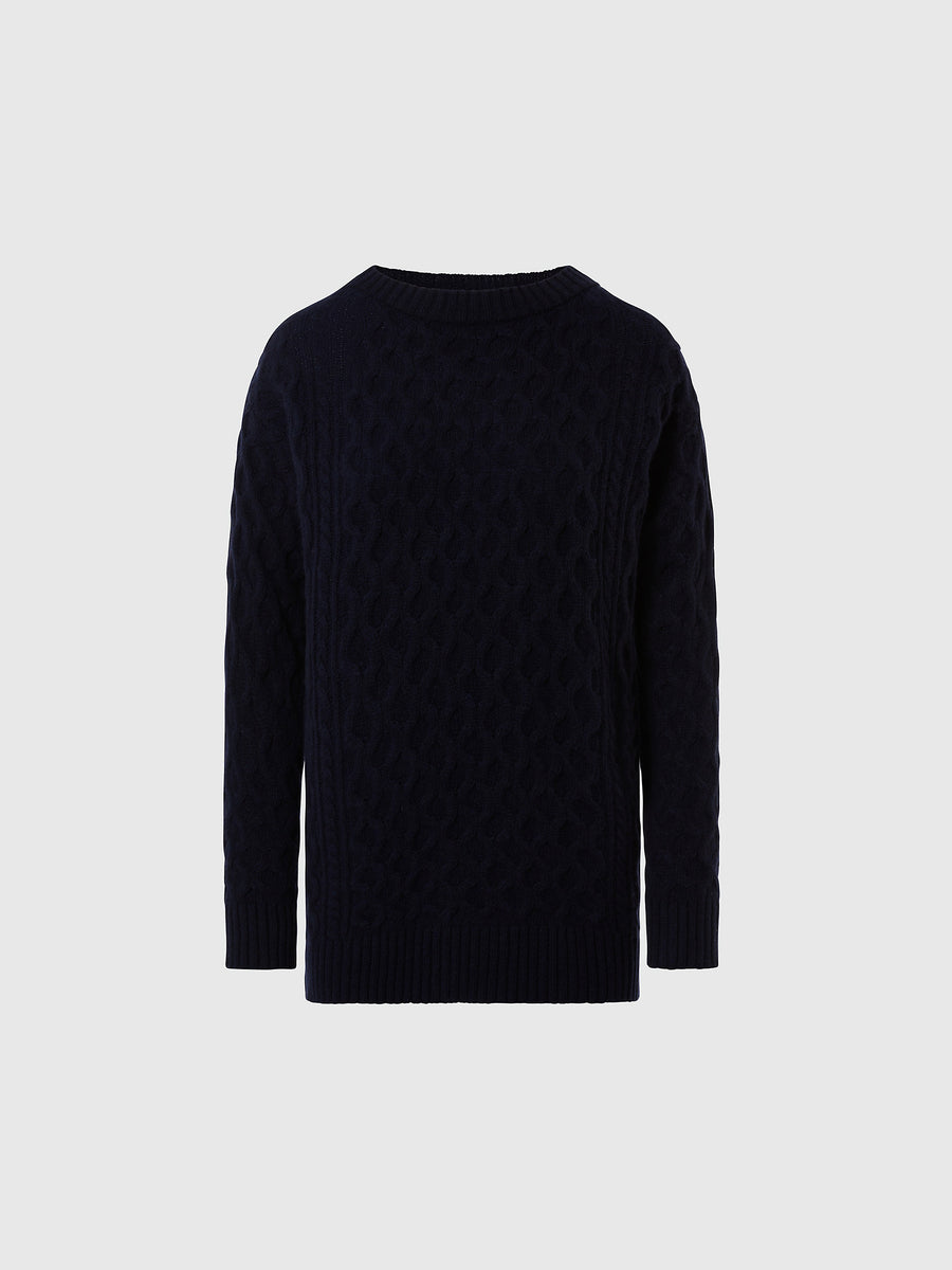 hover | Navy blue | boat-neck-5-gg-knitwear-095463