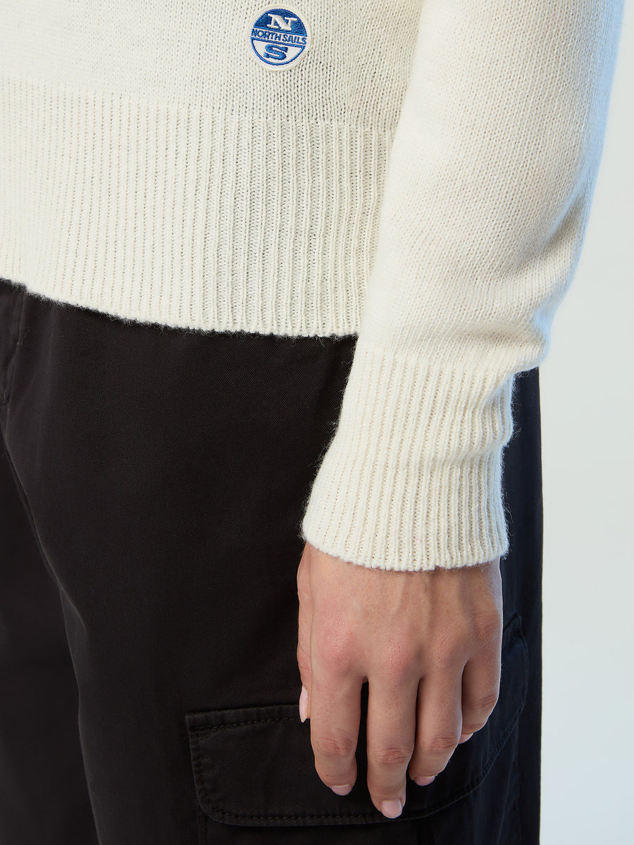 6 | Marshmallow | v-neck-7gg-knitwear-095468