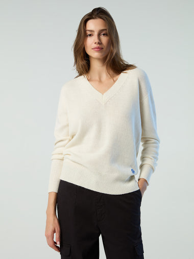 2 | Marshmallow | v-neck-7gg-knitwear-095468