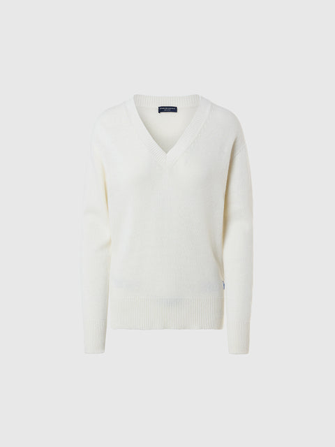 hover | Marshmallow | v-neck-7gg-knitwear-095468