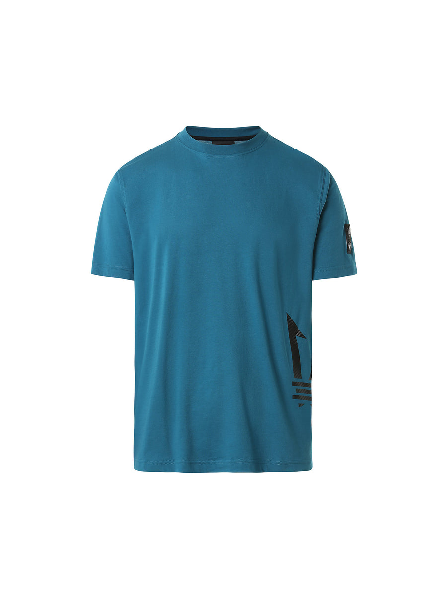 T-Shirt mit halben Dreizack-Print | North Sails