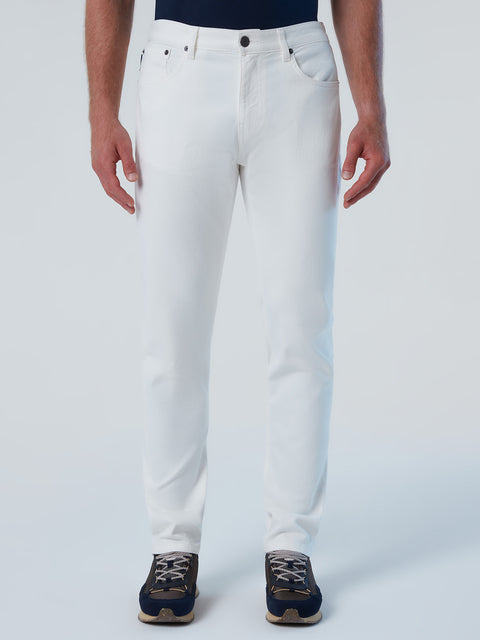 1 | Marshmallow | stripe-regular-5-pocket-denim-long-trouser-673044