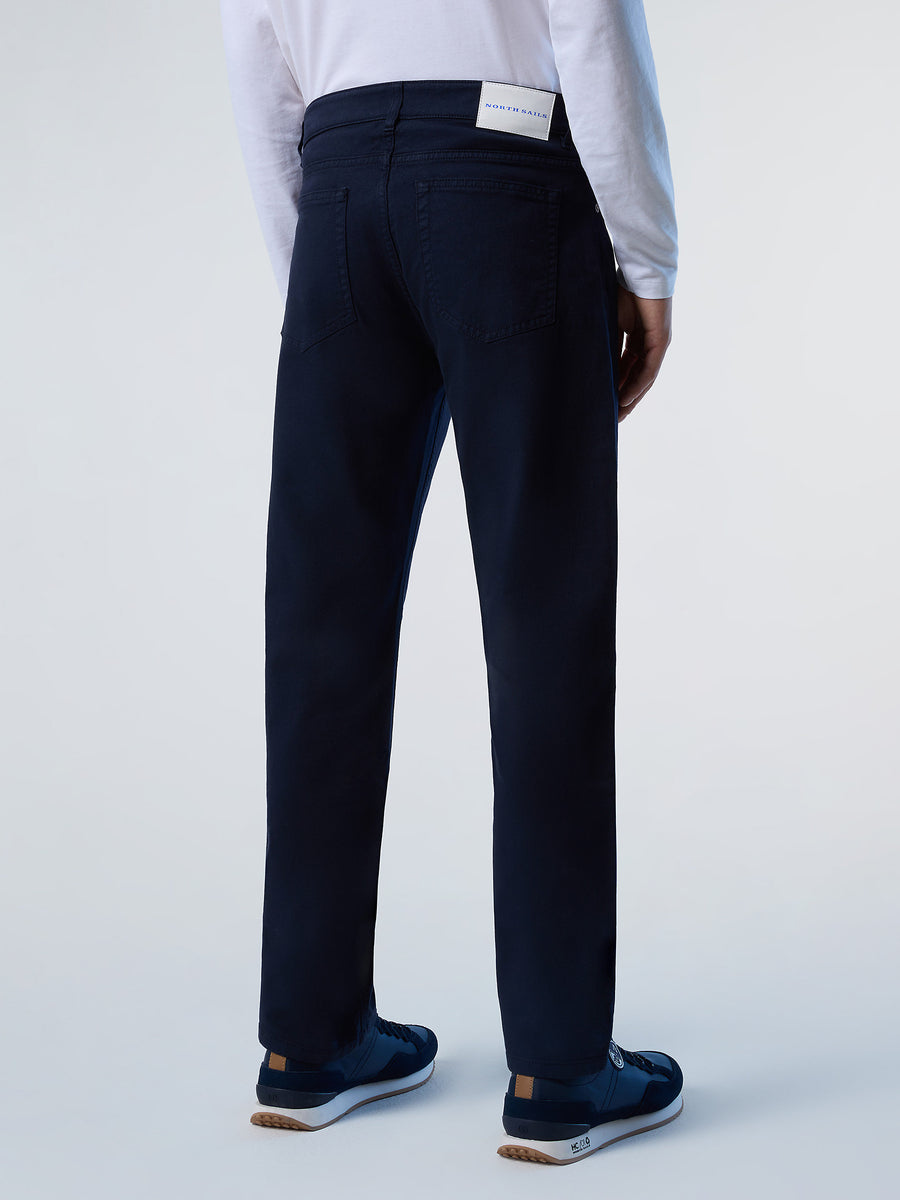 4 | Navy blue | stripe-regular-5-pocket-denim-long-trouser-673044