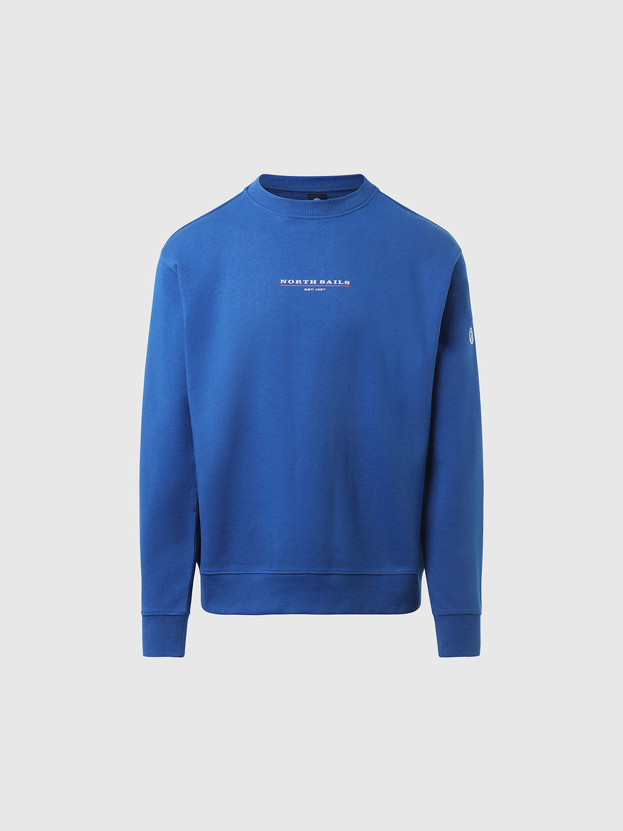 hover | Ocean blue | crewneck-sweatshirt-with-graphic-691069