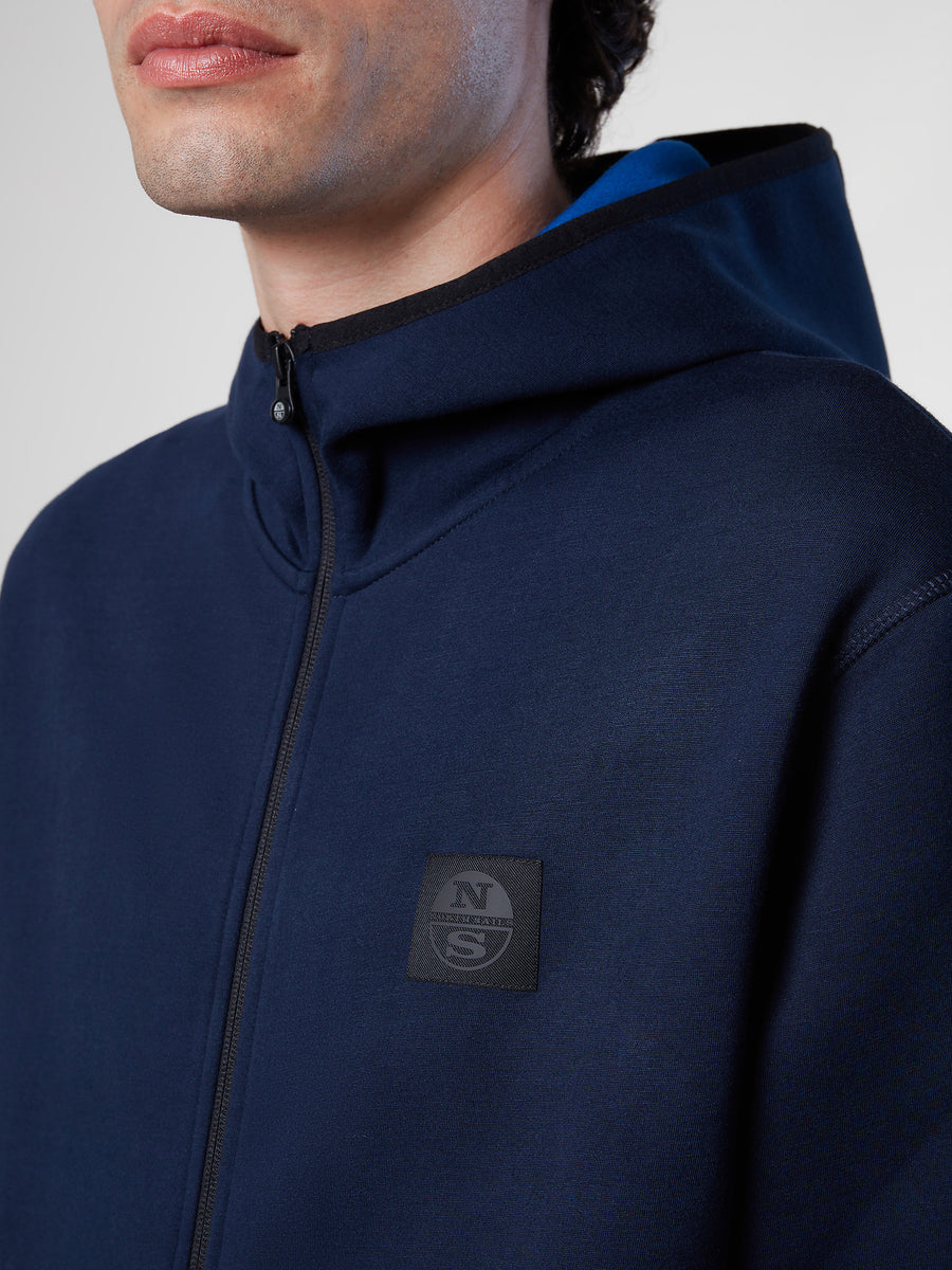 5 | Navy blue | hoodie-full-zip-sweatshirt-with-logo-691071