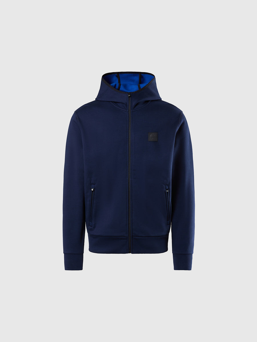 hover | Navy blue | hoodie-full-zip-sweatshirt-with-logo-691071