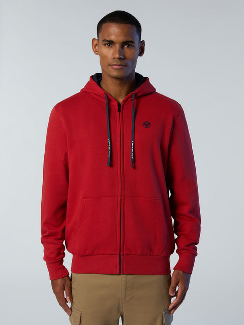 1 | Red lava | hooded-full-zip-sweatshirt-with-logo-691162