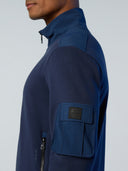 6 | Navy blue | half-zip-sweatshirt-with-pocket-691203