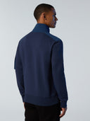 4 | Navy blue | half-zip-sweatshirt-with-pocket-691203