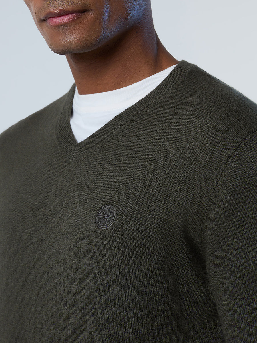 Half-zipper sweater with logo