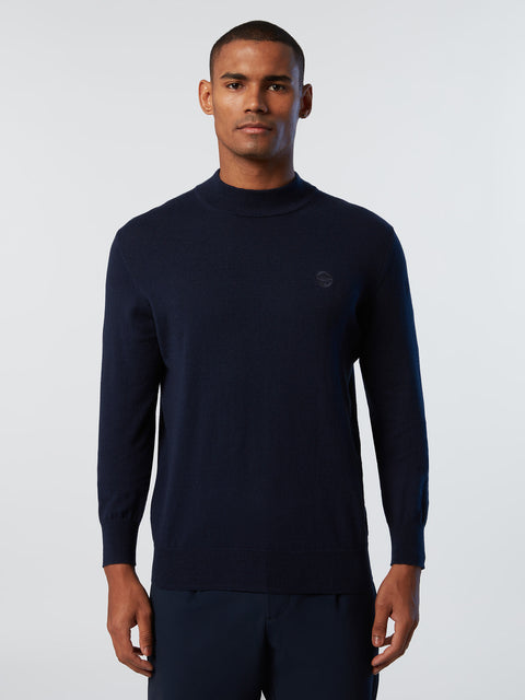 1 | Navy blue | mockneck-12gg-knitwear-699857