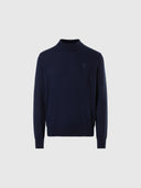 hover | Navy blue | mockneck-12gg-knitwear-699857