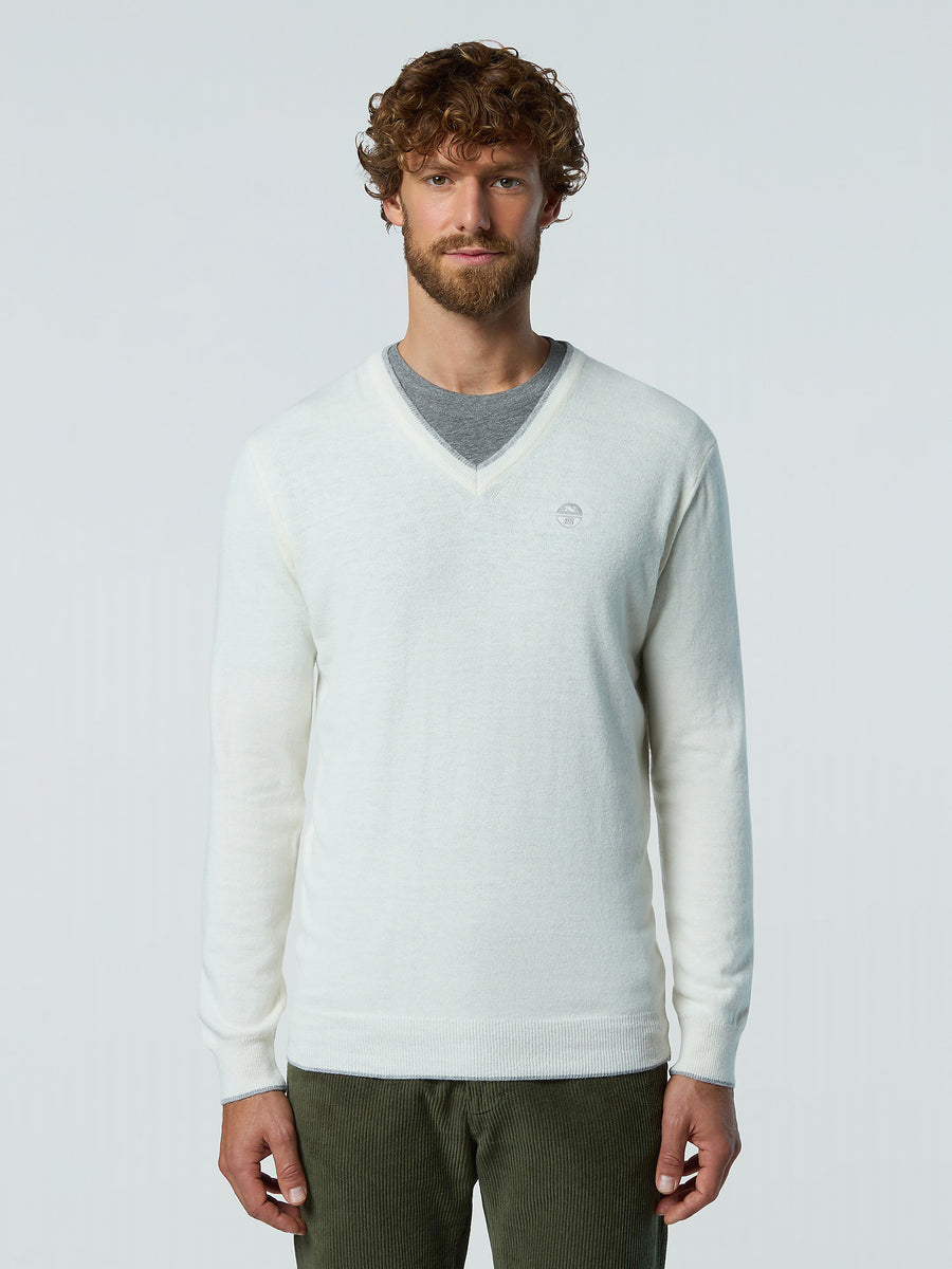 1 | Marshmallow | v-neck-12-gg-knitwear-699860