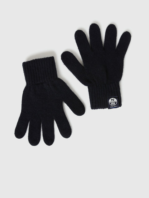 5 | Navy blue | eco-cashmere-blend-gloves-727145
