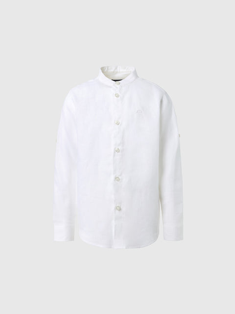 hover | White | shirt-sl--mandarin-collar-764142