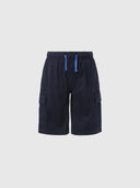 hover | Navy blue | cargo-shorts--with-elastic-waist-775371
