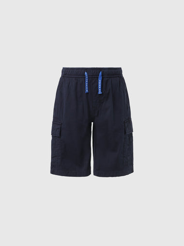 hover | Navy blue | cargo-shorts--with-elastic-waist-775371