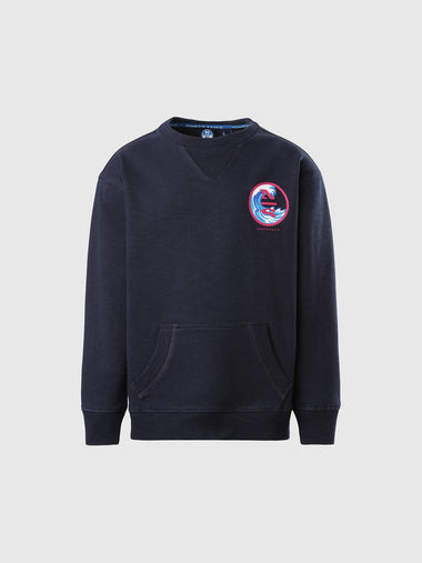 hover | Navy blue | crewneck-sweatshirt-with-pocket-%26-graphic-794411