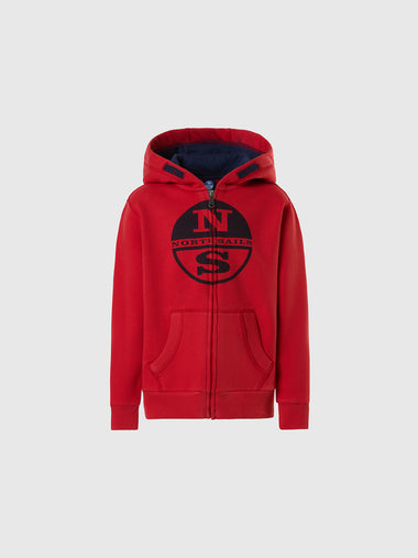 hover | Red lava | hooded-full-zip-sweatshirt-with-graphic-794429