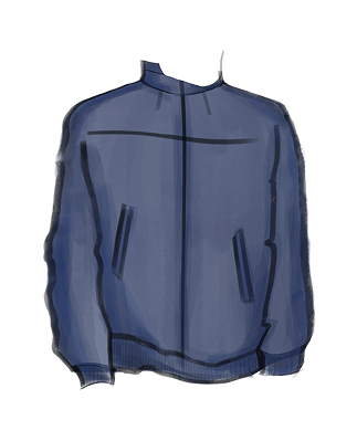 Man wearing blue sailing jacket from Alessandro Squarzi collection