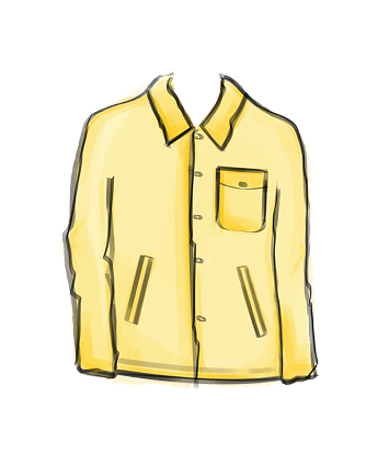 Yellow sailing jacket from Alessandro Squarzi collection