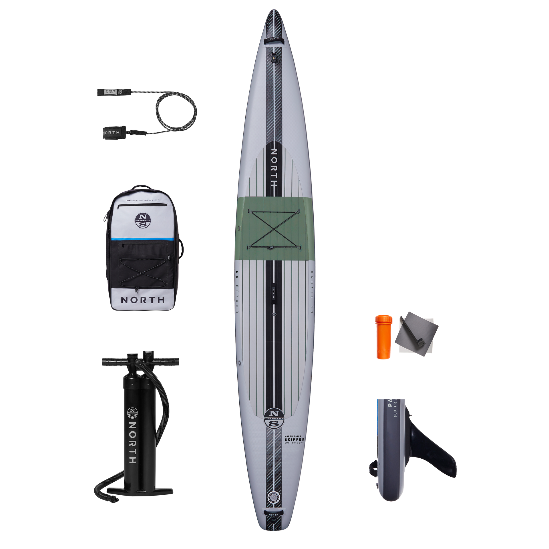 2 | Sky Grey | North Skipper SUP Inflatable Board