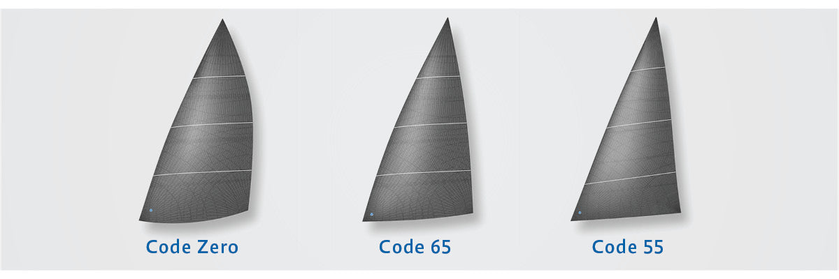 code sail size chart
